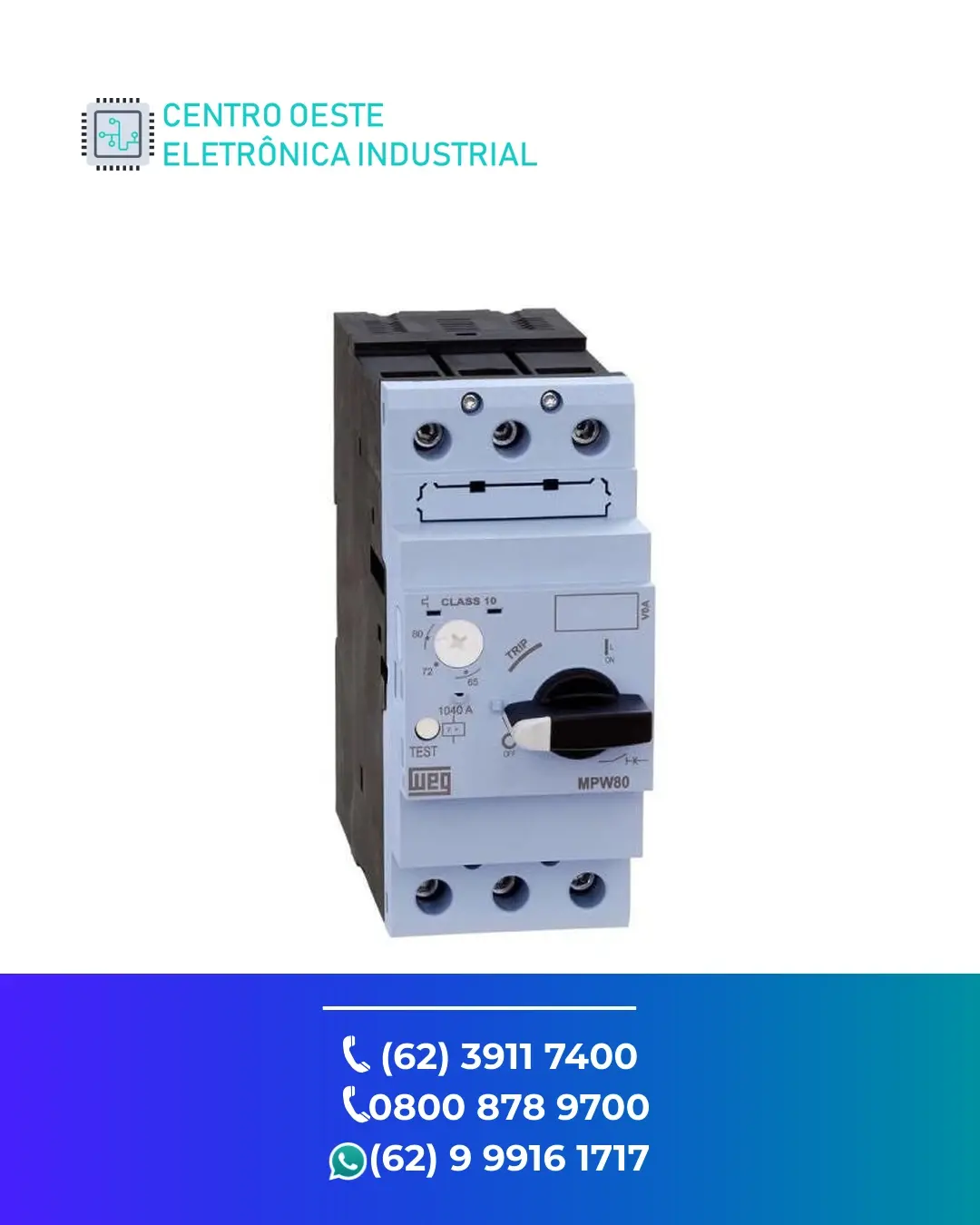 CONSERTO DE DISJUNTOR MOTOR WEG MPW80 GOIANIA