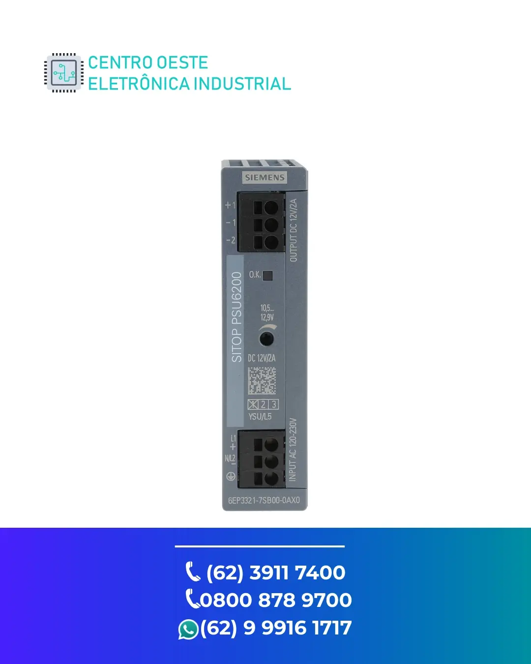 CONSERTO DE FONTE SIEMENS SITOP PSU6200 GOIÁS