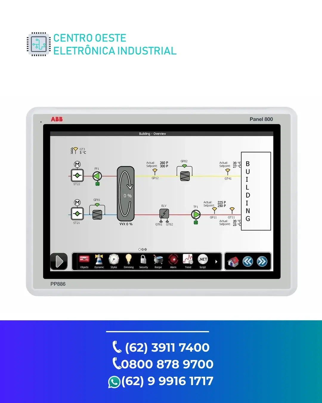 CONSERTO DE IHM ABB PANEL 800 GOIÁS