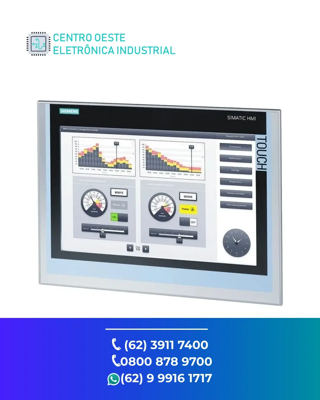 CONSERTO DE IHM SIEMENS TP1500 GOIÁS