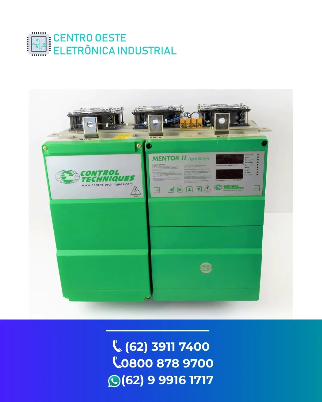 CONSERTO DE INVERSOR CONTROL TECHNIQUES MENTOR II BRASIL