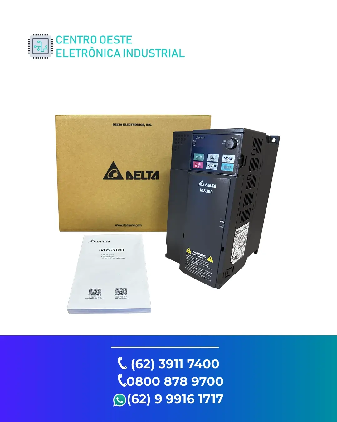 CONSERTO DE INVERSOR DELTA VFD MS300 GOIÁS