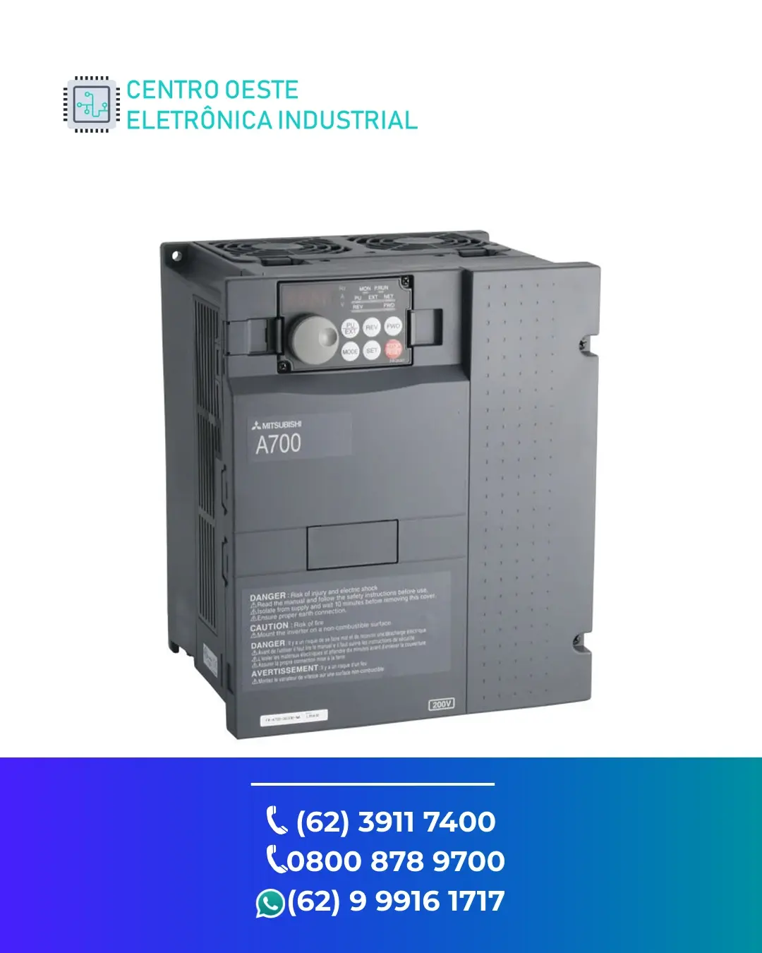 CONSERTO DE INVERSOR MITSUBISHI FR A700 GOIANIA
