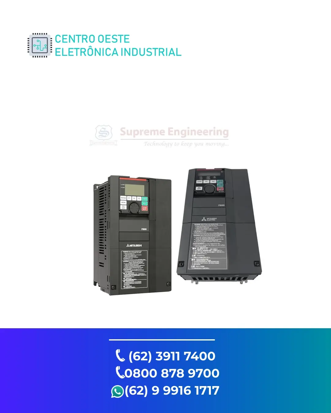 CONSERTO DE INVERSOR MITSUBISHI FR F800 GOIANIA