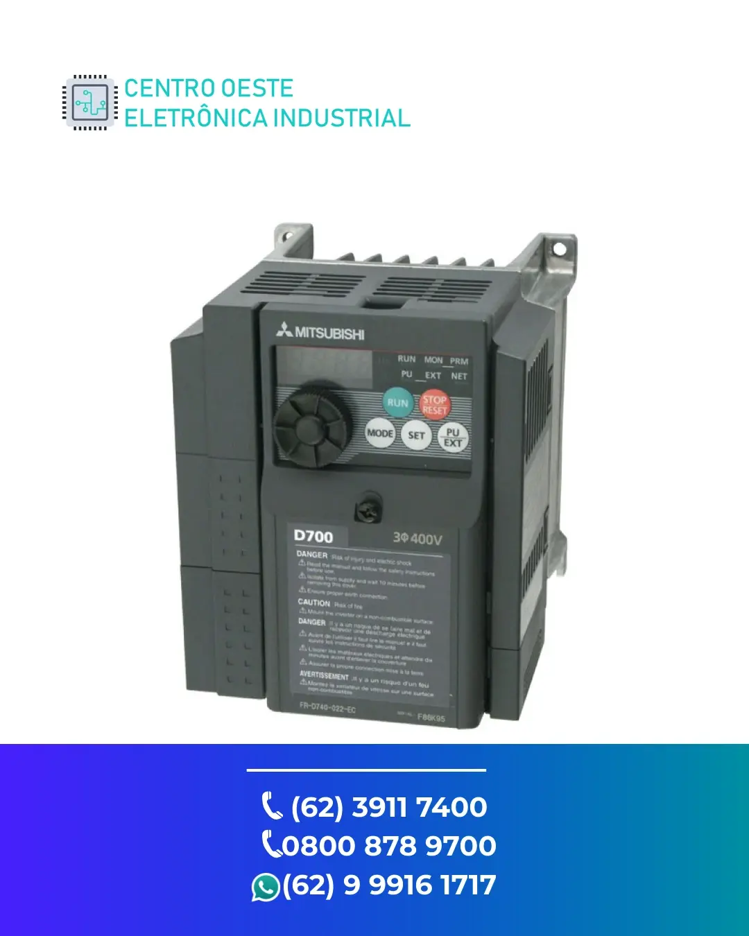 CONSERTO DE INVERSOR MITSUBISHI FR HEL GOIÁS