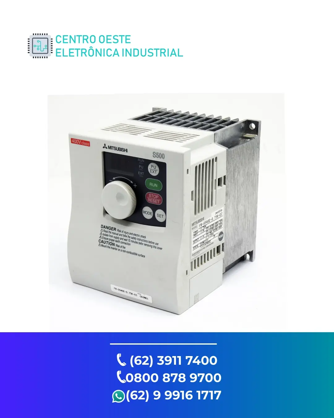 CONSERTO DE INVERSOR MITSUBISHI FR S500 GOIANIA