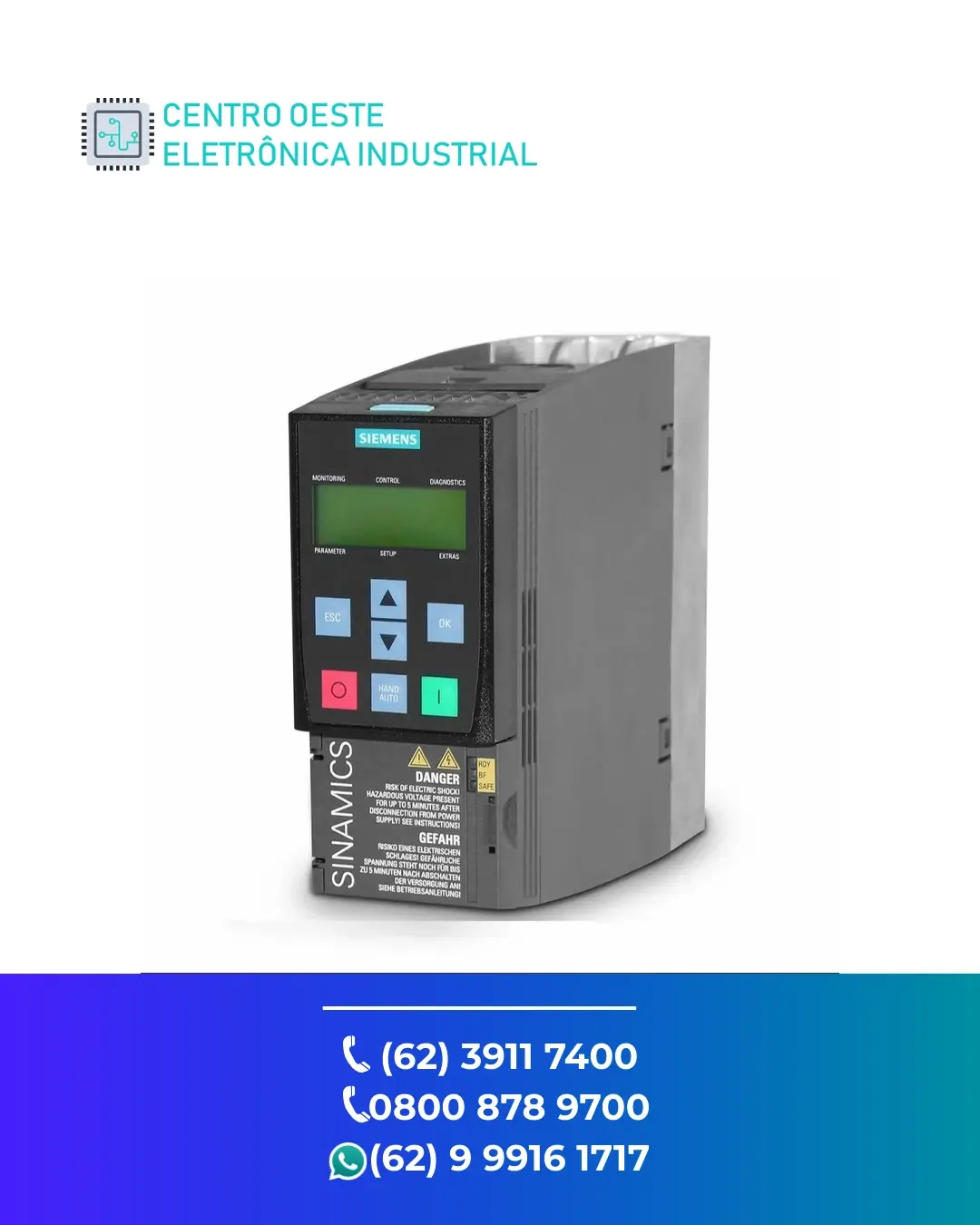 CONSERTO DE INVERSOR SIEMENS SINAMICS G120 BRASIL