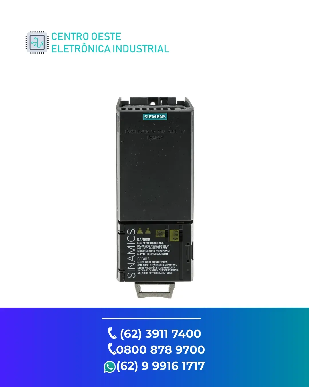 CONSERTO DE INVERSOR SIEMENS SINAMICS G120C GOIÁS