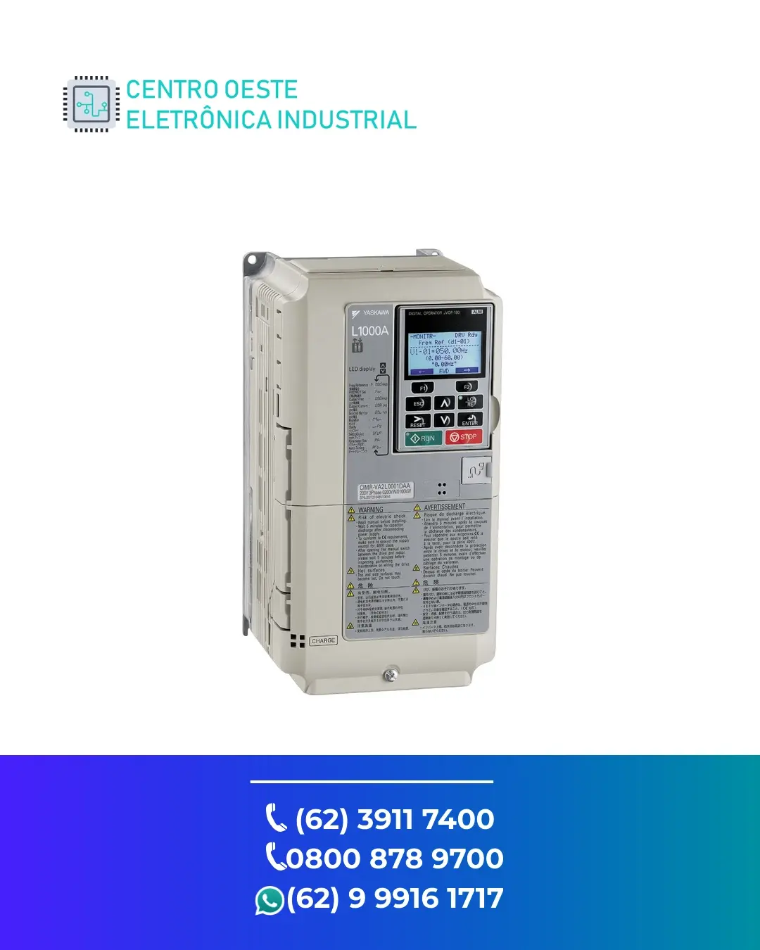 CONSERTO DE INVERSOR YASKAWA L1000A GOIÁS