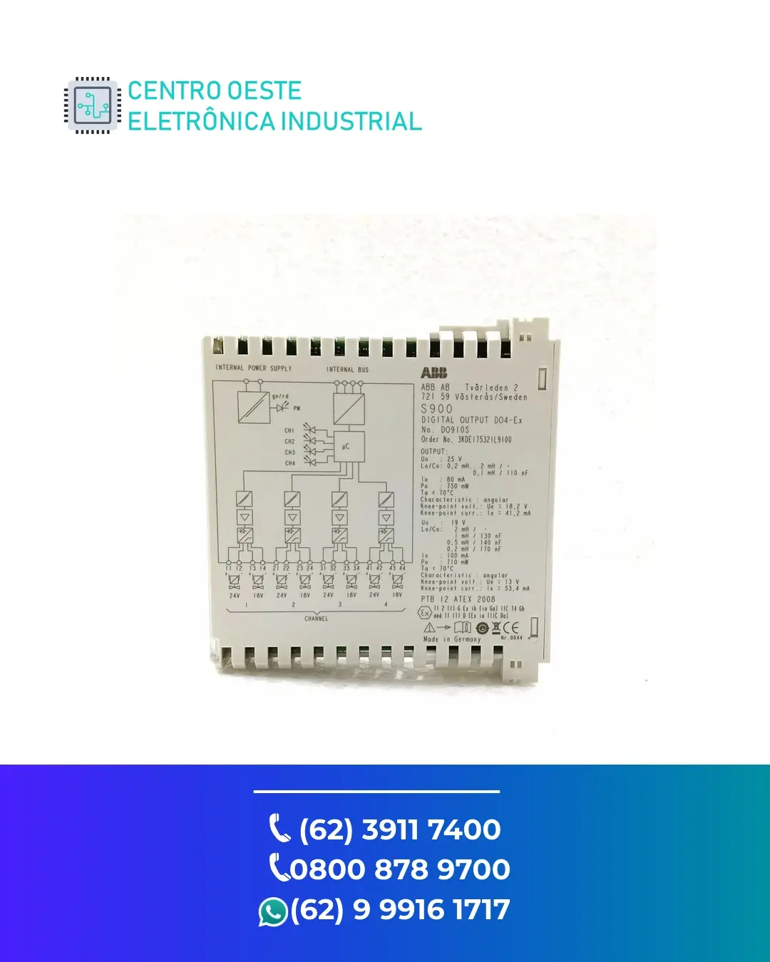 CONSERTO DE IO REMOTO ABB S900 BRASIL