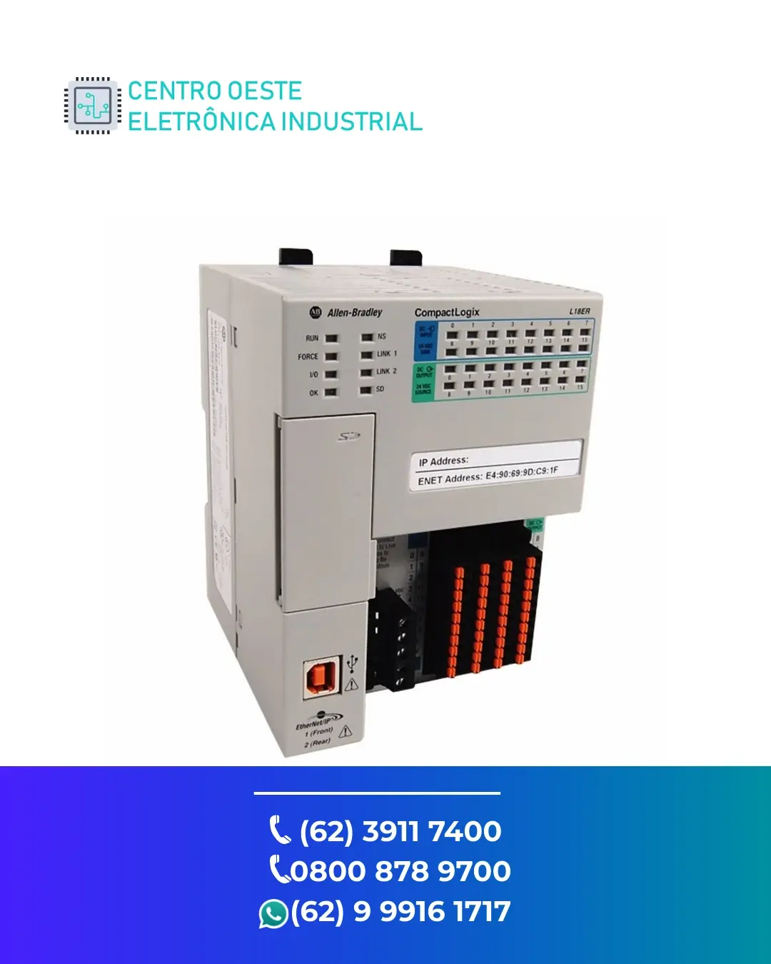 CONSERTO DE PLC ALLEN BRADLEY COMPACTLOGIX L30 BRASIL
