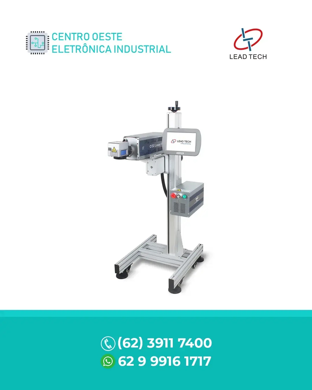 AJUSTE DE MÁQUINA DE MARCAÇÃO A LASER CO2 60W LEAD TECH BRASIL