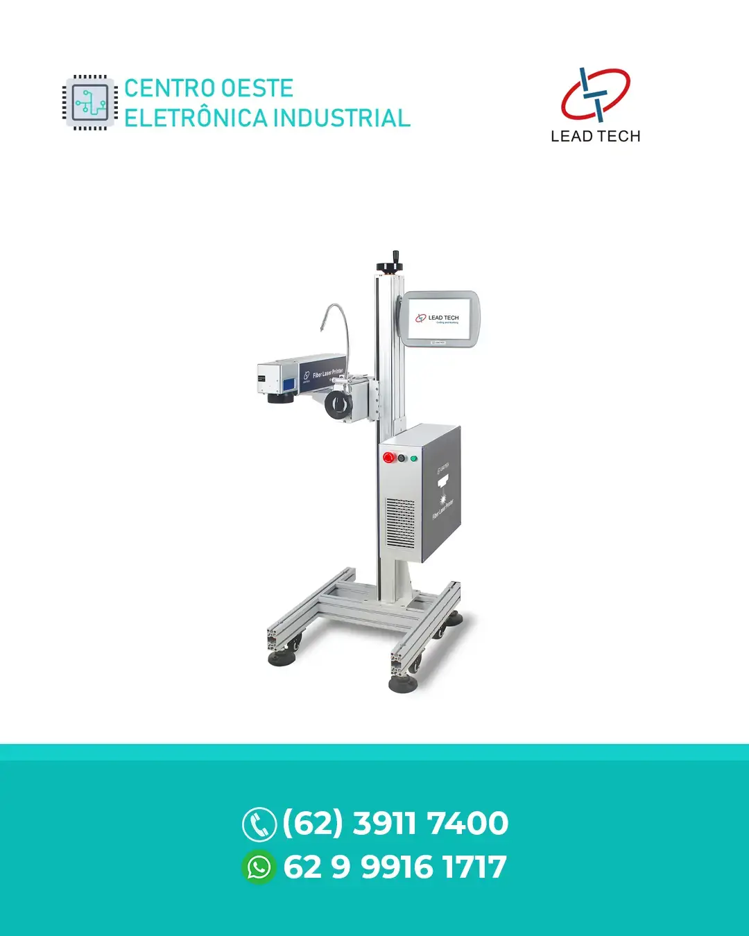 AUTORIZADA MÁQUINA DE MARCAÇÃO A LASER DE FIBRA 50W LEAD TECH BRASIL