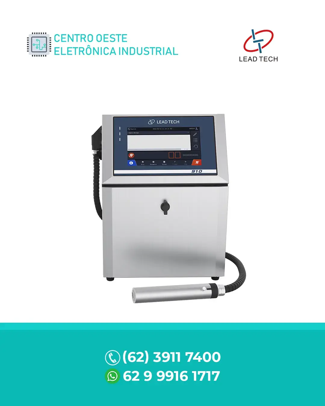 REPRESENTANTE AUTORIZADO TÉCNICO LEAD TECH IMPRESSORA CIJ DE ALTA VELOCIDADE LT910 LEAD TECH BRASIL